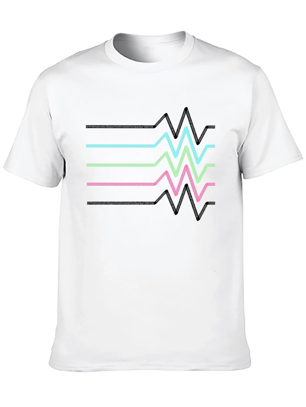 Retro Heartbeat Line T-Shirt - Black product image 8