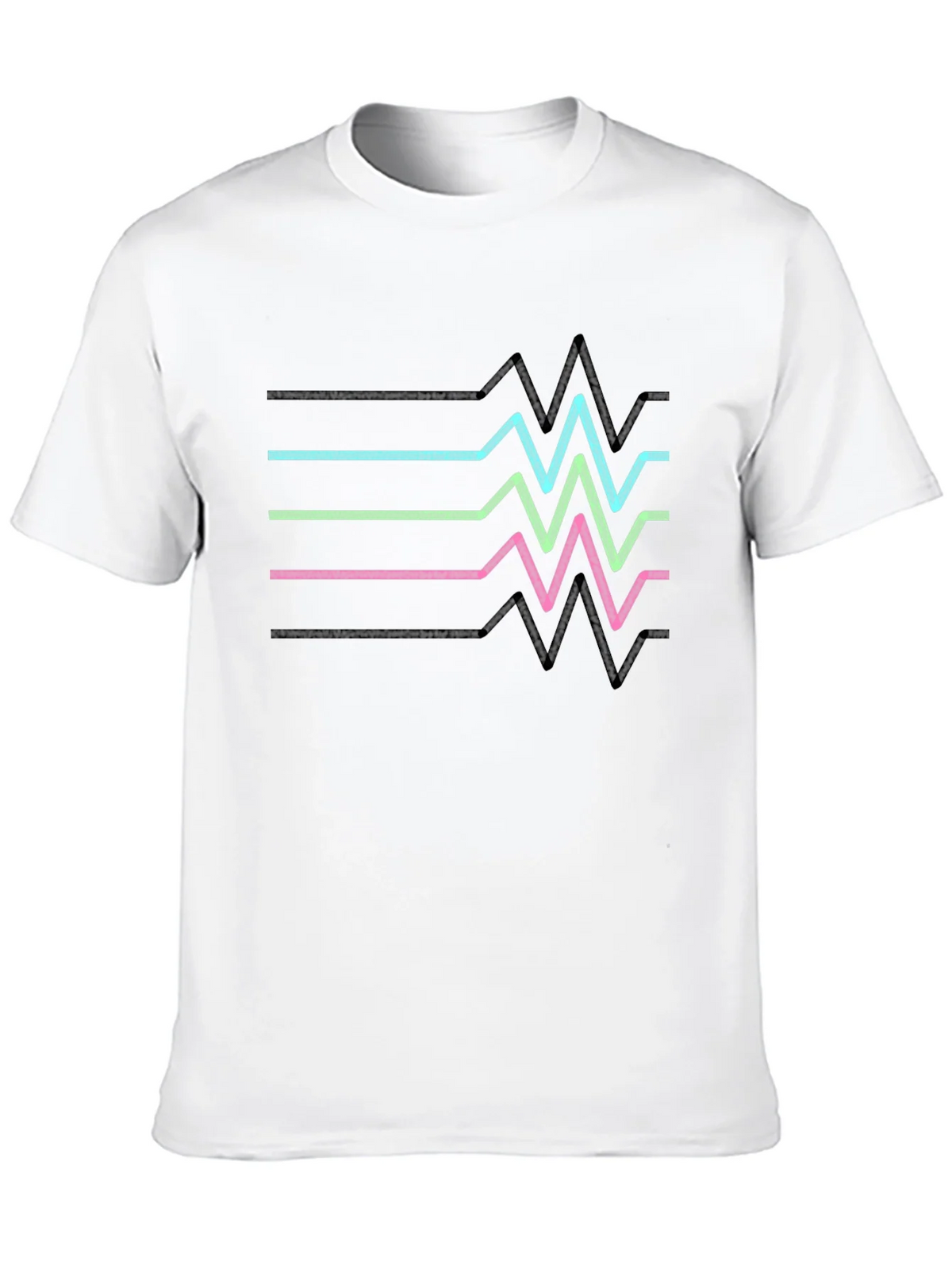 Retro Heartbeat Line T-Shirt - Black product image 8