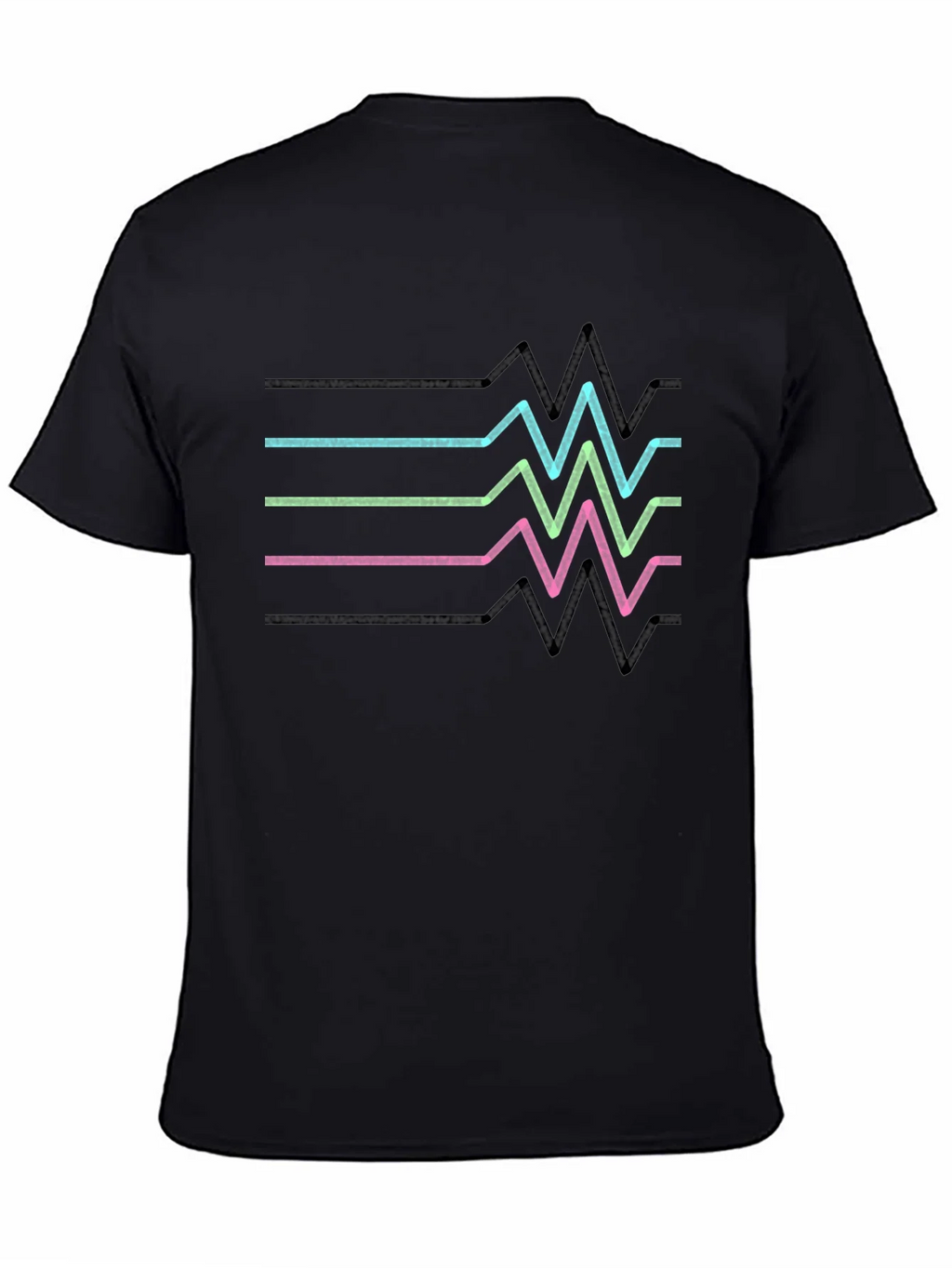 Retro Heartbeat Line T-Shirt - Black product image 4