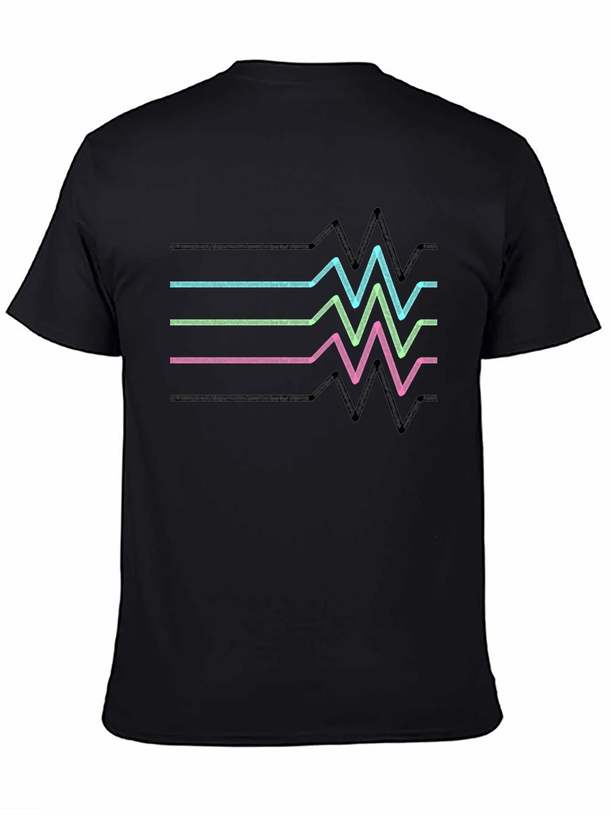 Retro Heartbeat Line T-Shirt - Black product image 4