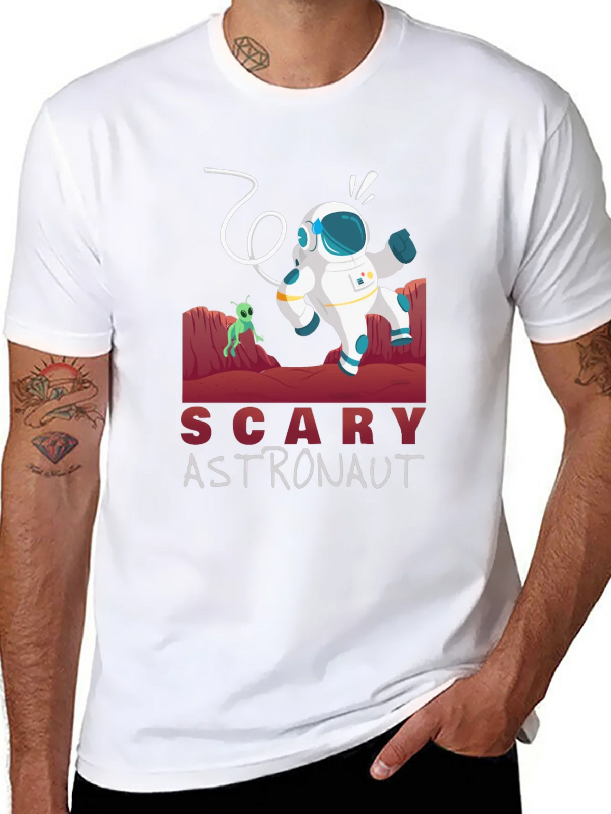 Scary Astronaut Graphic Tee product image 7