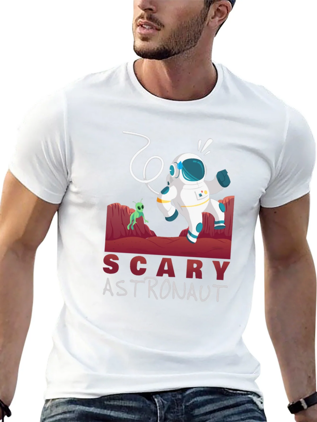 Scary Astronaut Graphic Tee product image 12