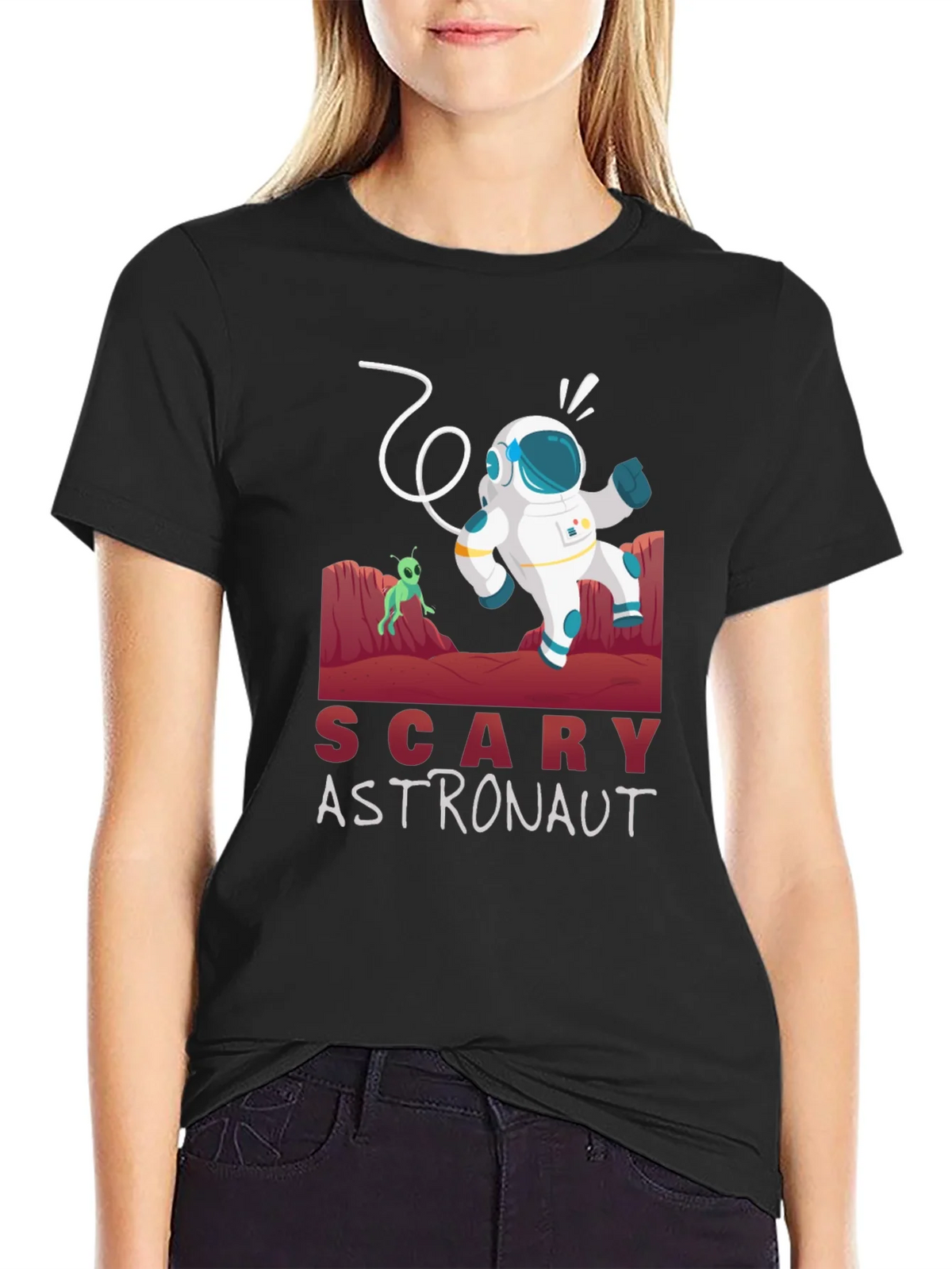 Scary Astronaut Graphic Tee product image 2