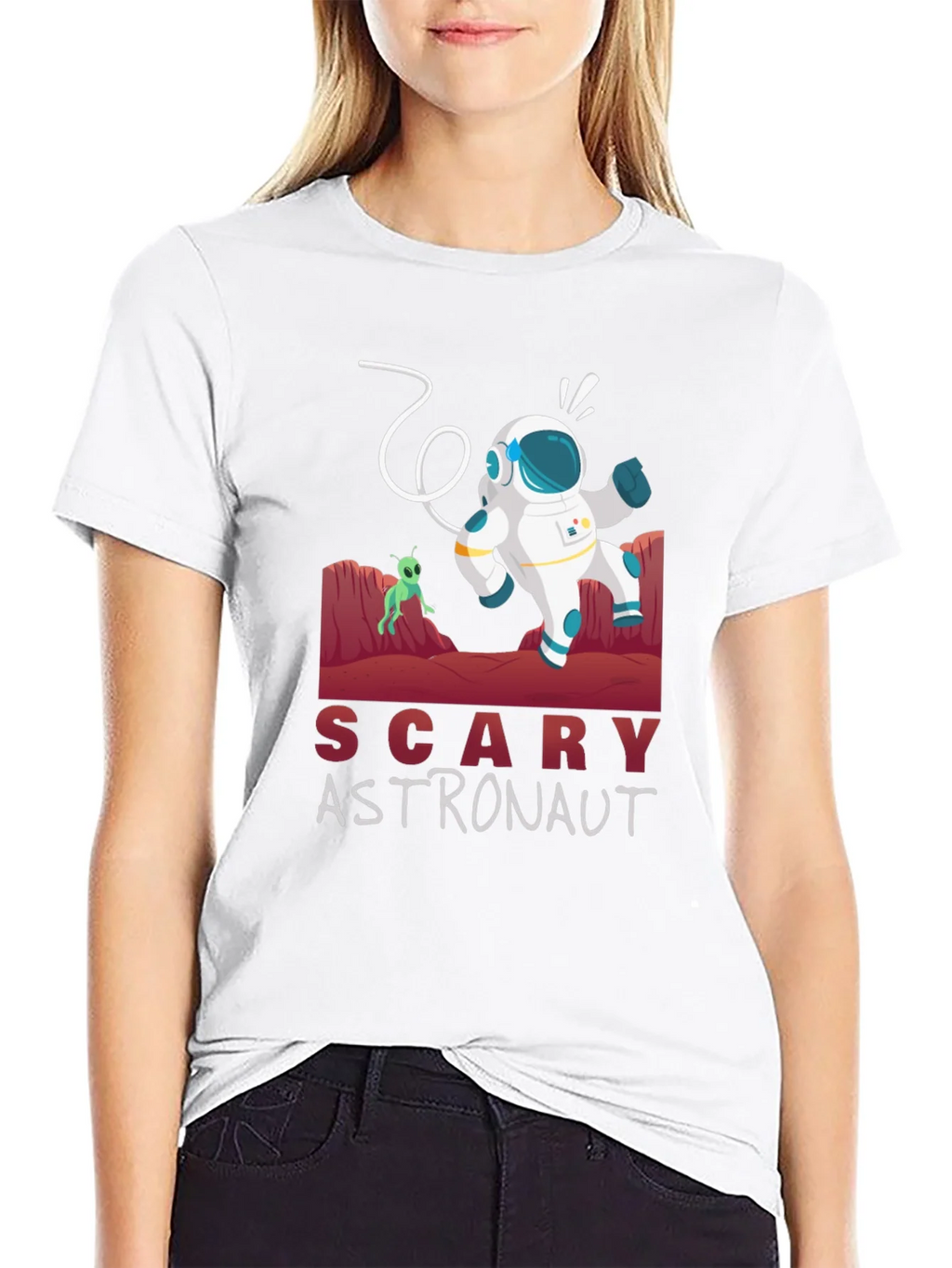 Scary Astronaut Graphic Tee product image 8