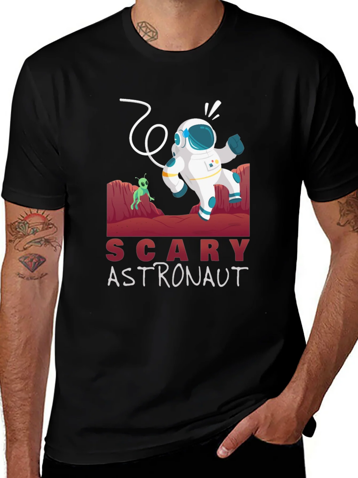 Scary Astronaut Graphic Tee product image 1