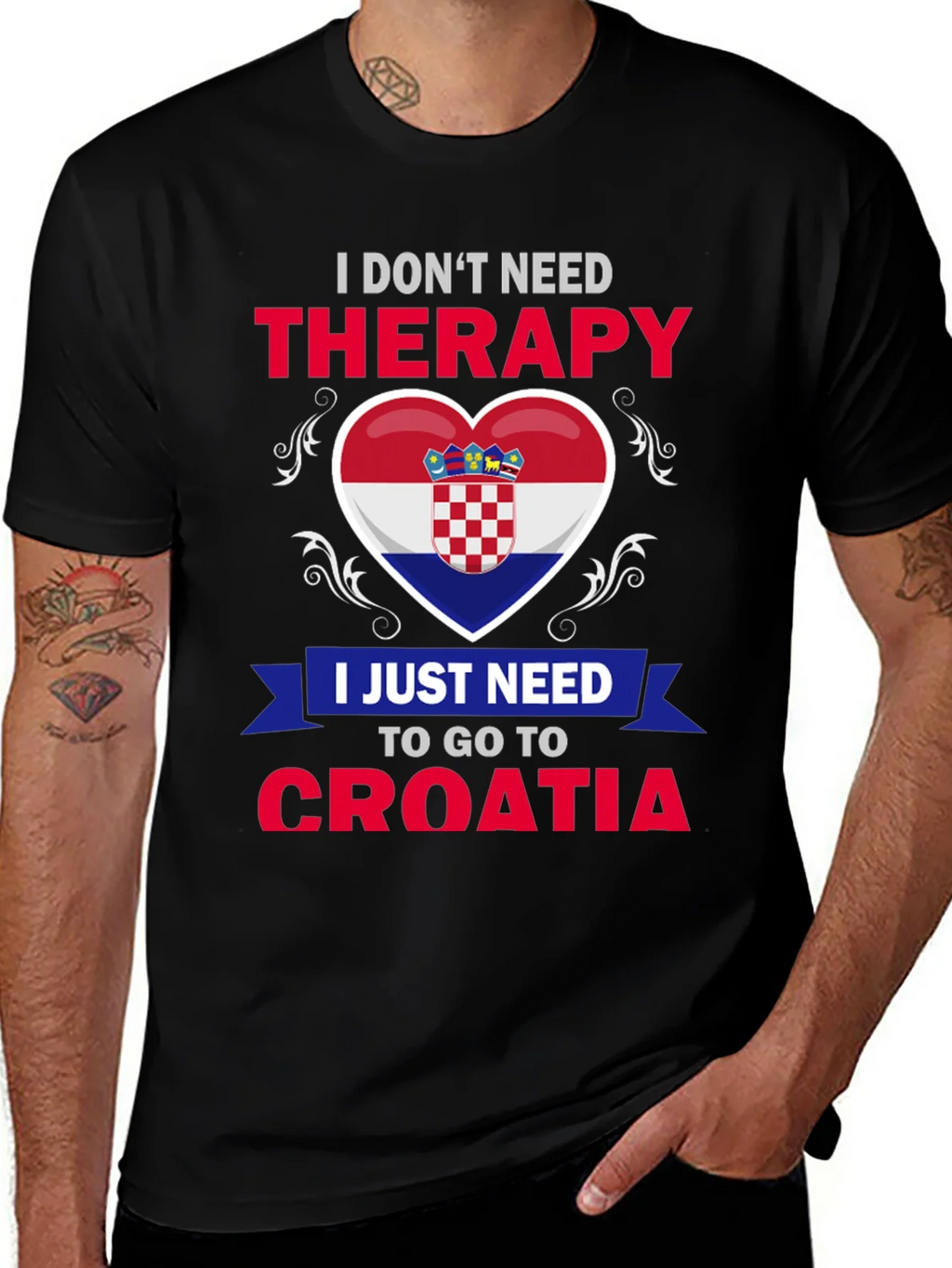 Croatia Therapy T-Shirt: Croatian Pride Tee product image 1