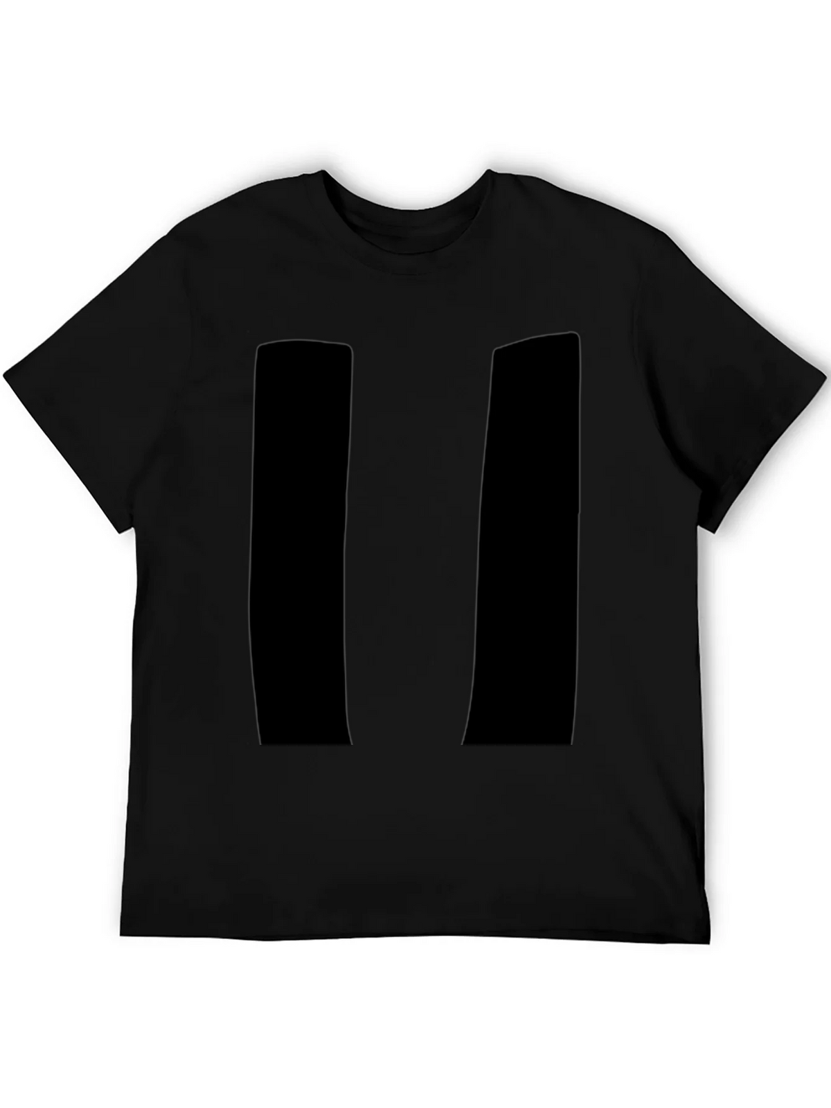 Mens Black Pause Symbol Graphic T-Shirt product image 2