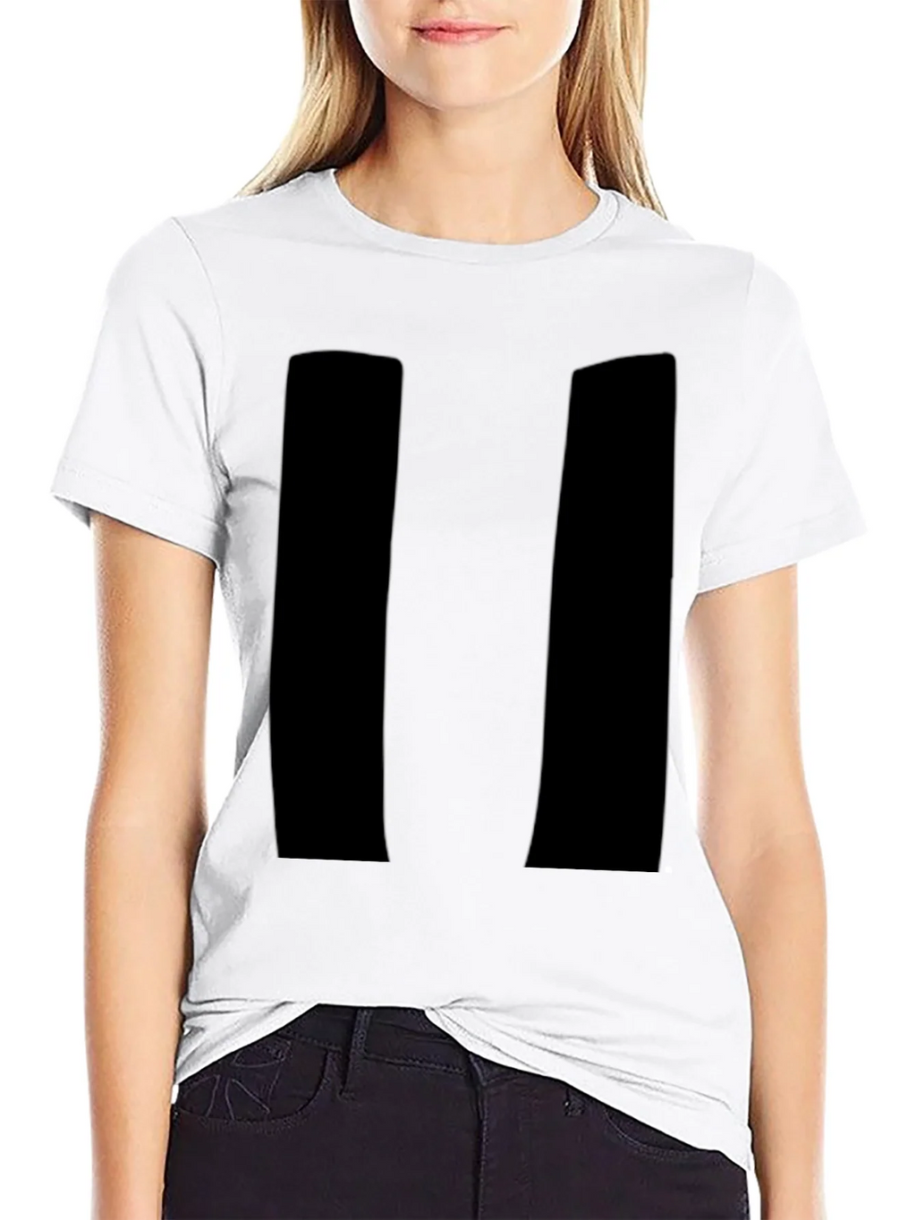 Mens Black Pause Symbol Graphic T-Shirt product image 5