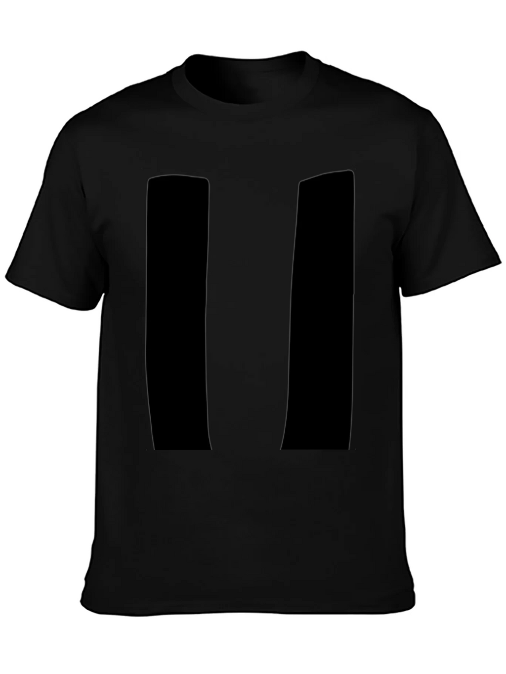 Mens Black Pause Symbol Graphic T-Shirt product image 1