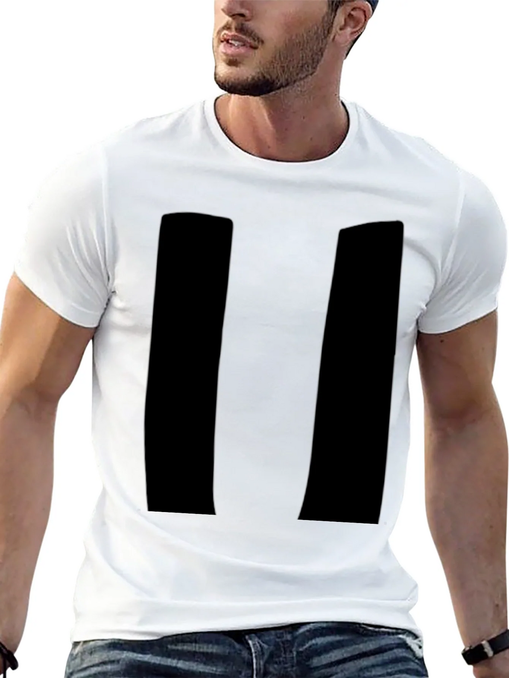 Mens Black Pause Symbol Graphic T-Shirt product image 8