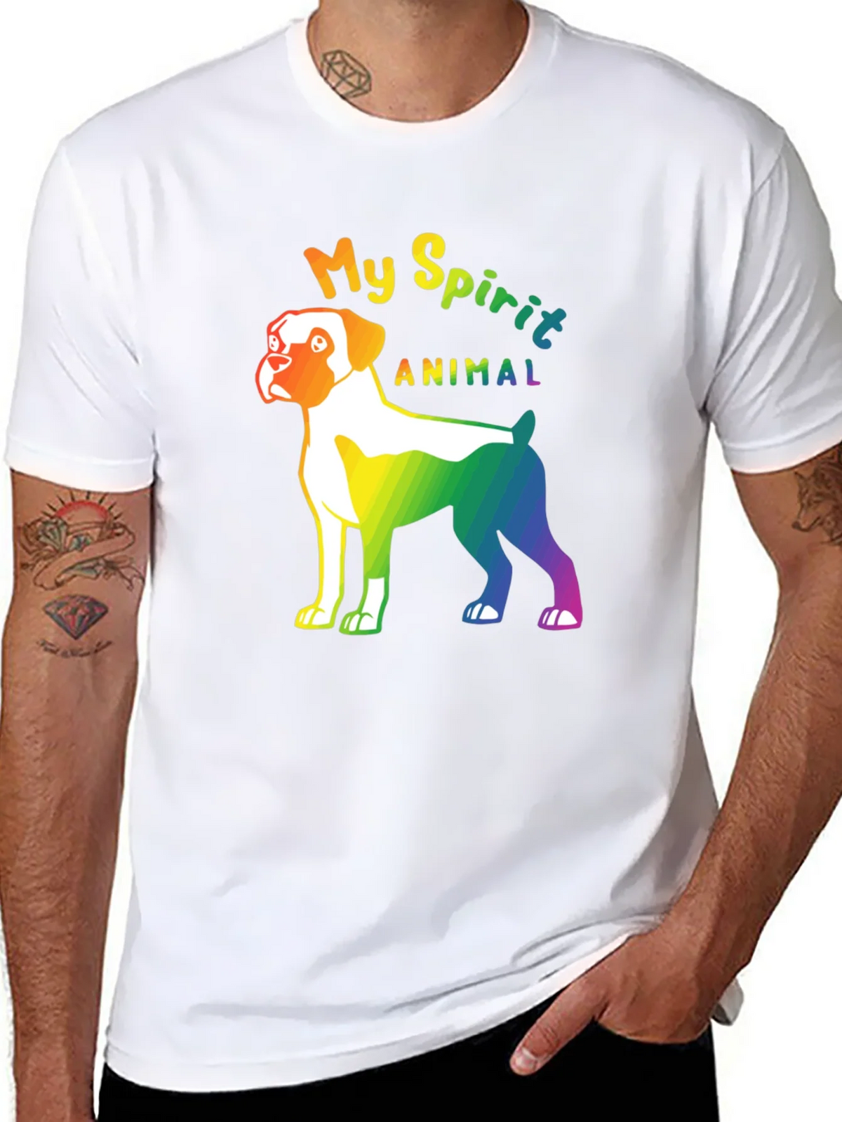 My Spirit Animal Boxer Dog Pride T-Shirt product image 6