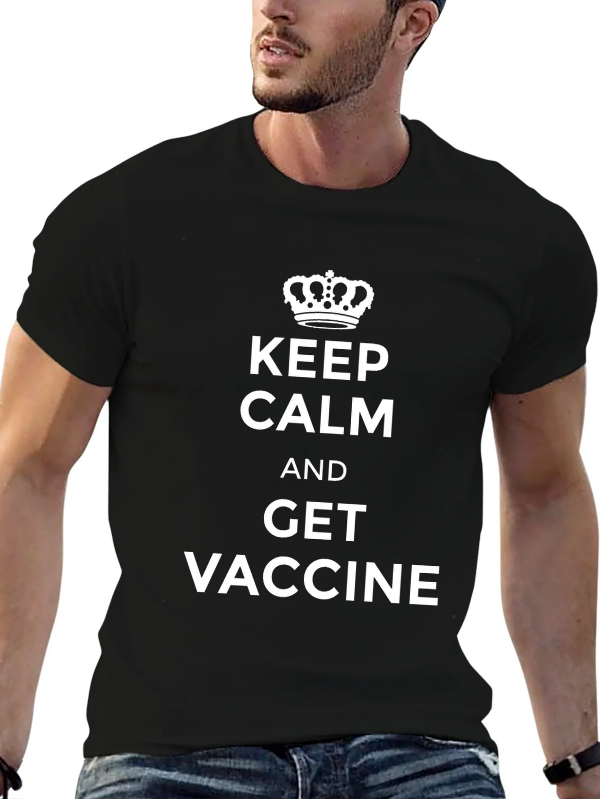 Keep Calm and Get Vaccine T-Shirt product image 6