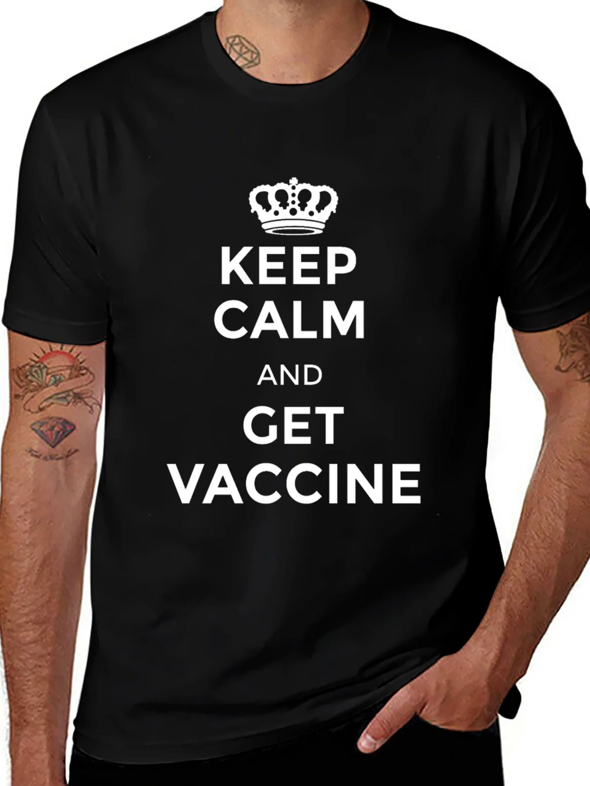 Keep Calm and Get Vaccine T-Shirt product image 1