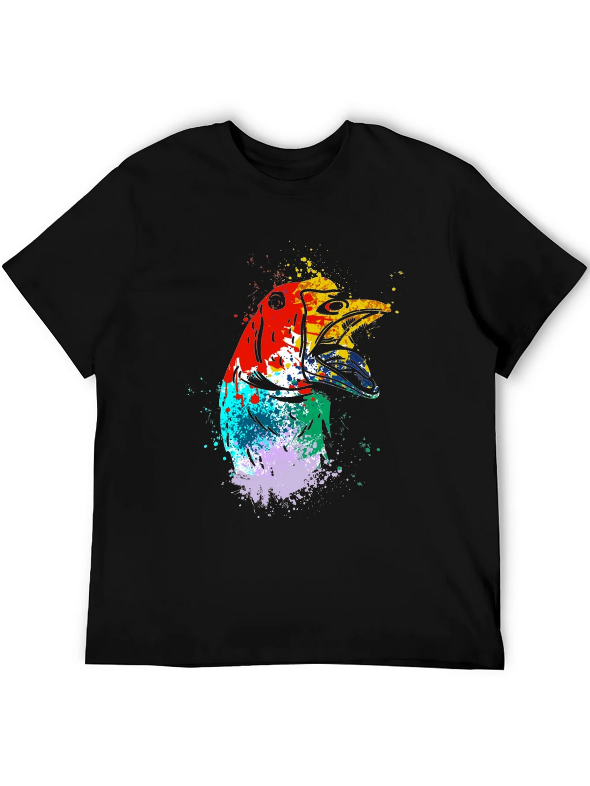 Abstract Bird Graphic Tee - Mens Black T-Shirt product image 5