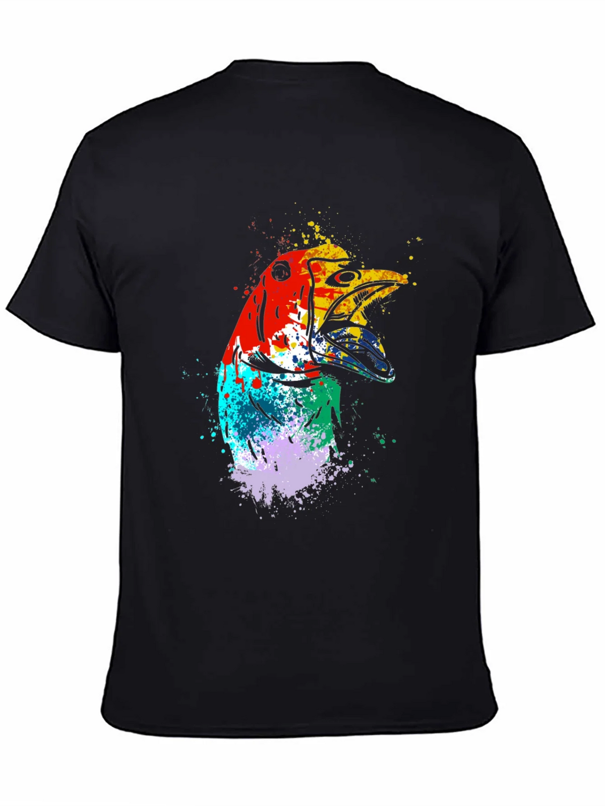 Abstract Bird Graphic Tee - Mens Black T-Shirt product image 4