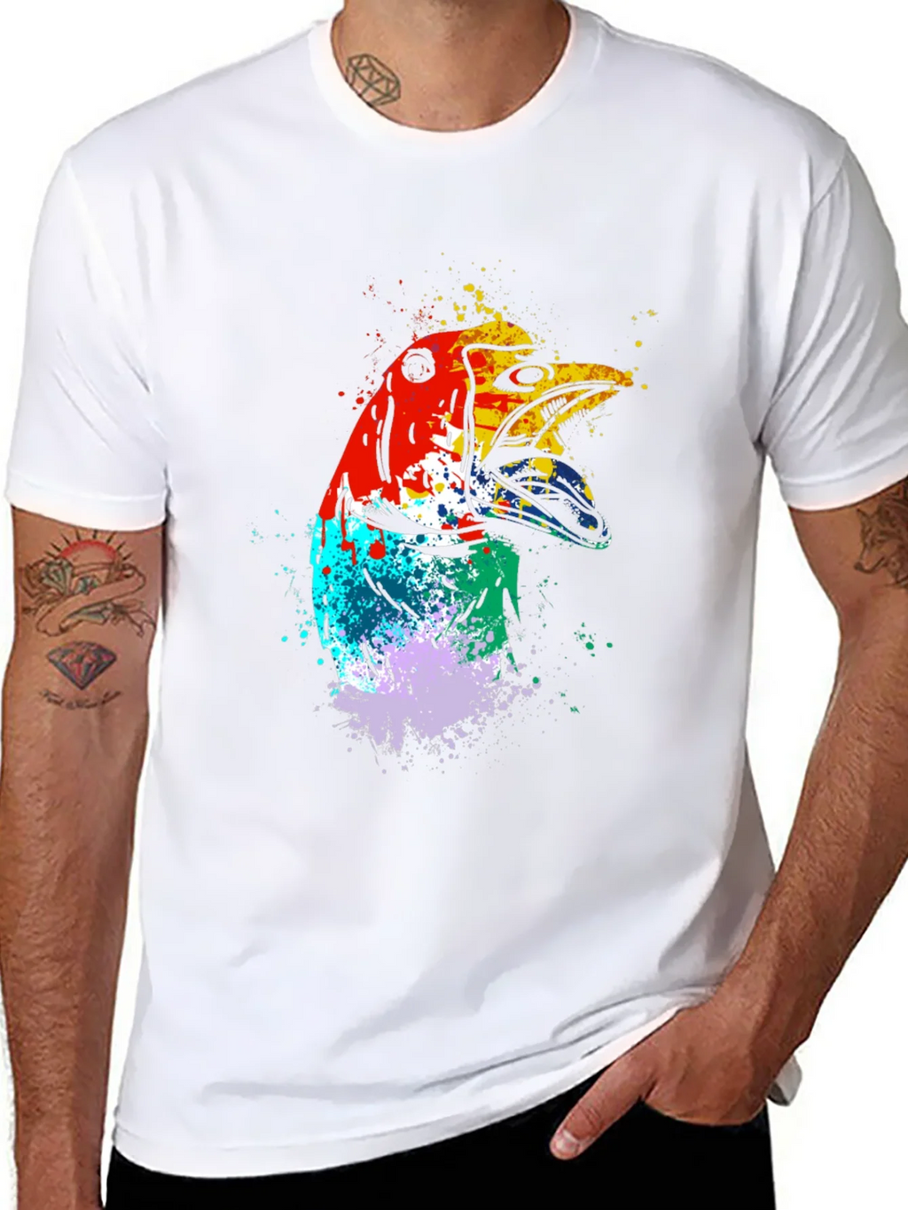 Abstract Bird Graphic Tee - Mens Black T-Shirt product image 6