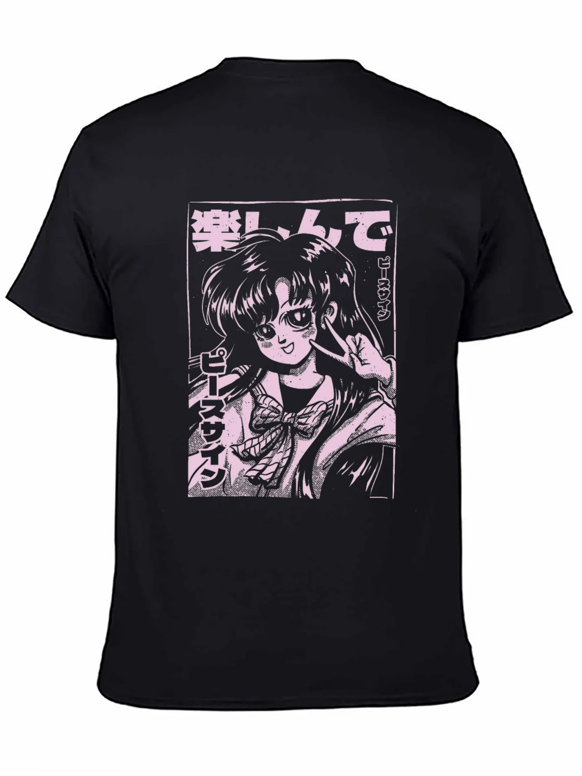Anime Girl Graphic Tee - Black product image 3