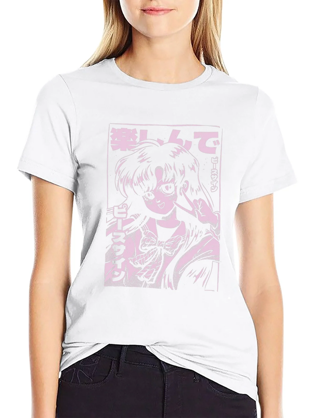 Anime Girl Graphic Tee - Black product image 6