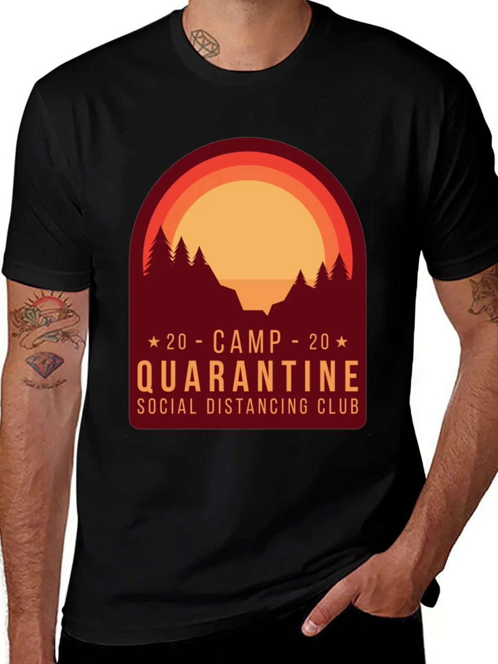 Camp Quarantine Social Distancing Club T-Shirt product image 1