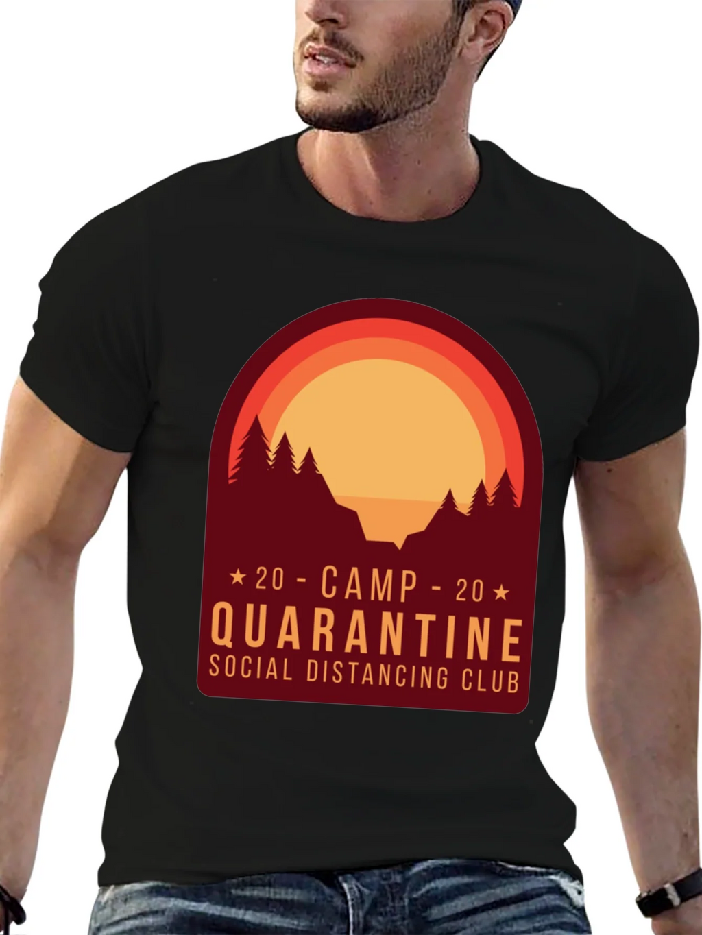 Camp Quarantine Social Distancing Club T-Shirt product image 6