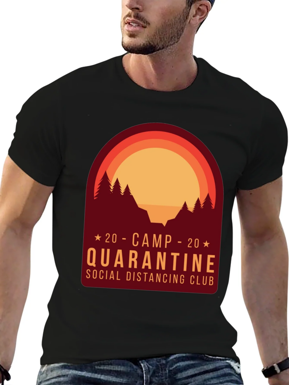 Camp Quarantine Social Distancing Club T-Shirt product image 6