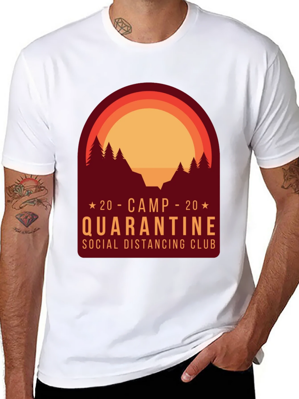 Camp Quarantine Social Distancing Club T-Shirt product image 7