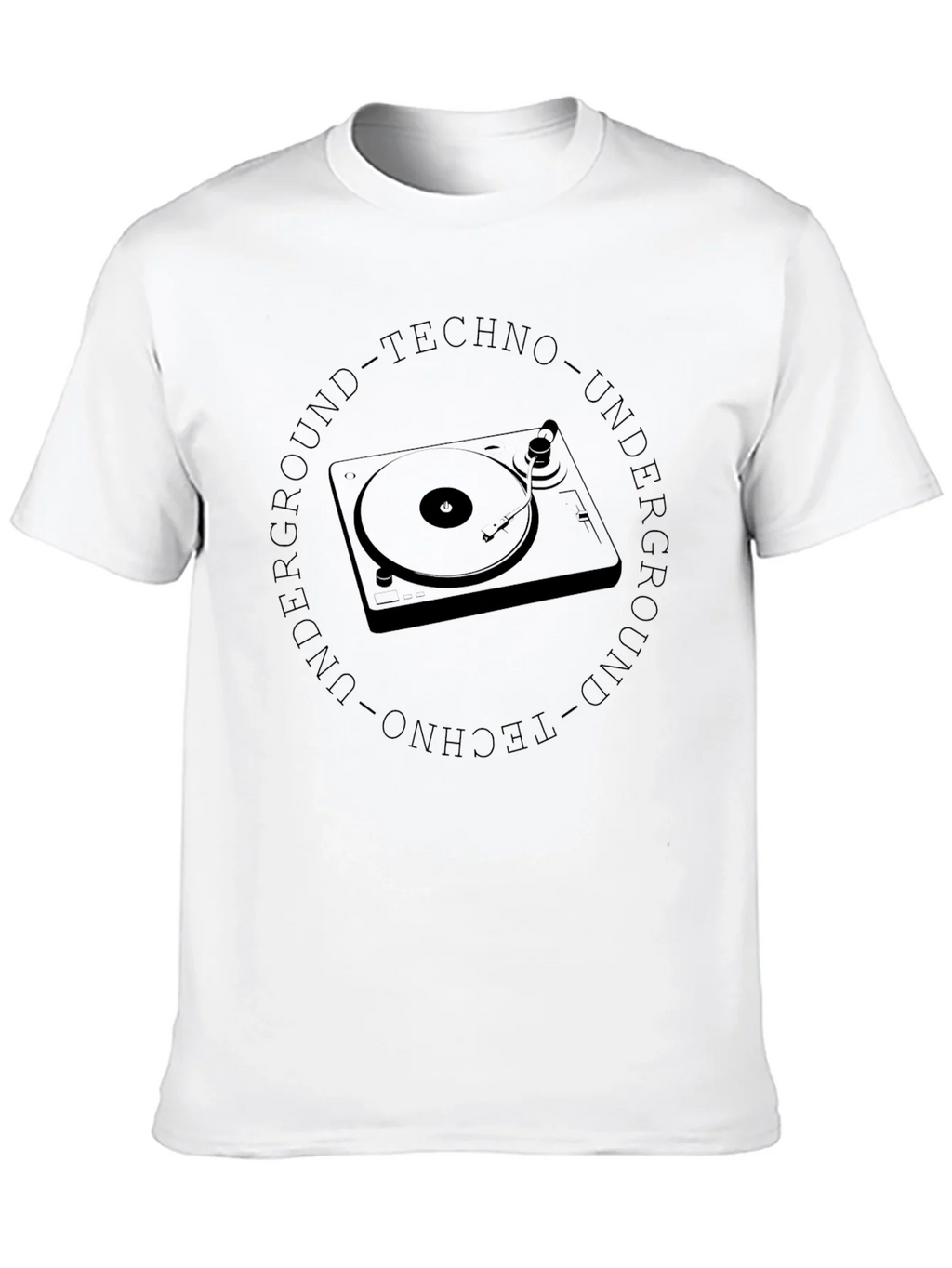 Underground Techno Turntable Black T-Shirt product image 9