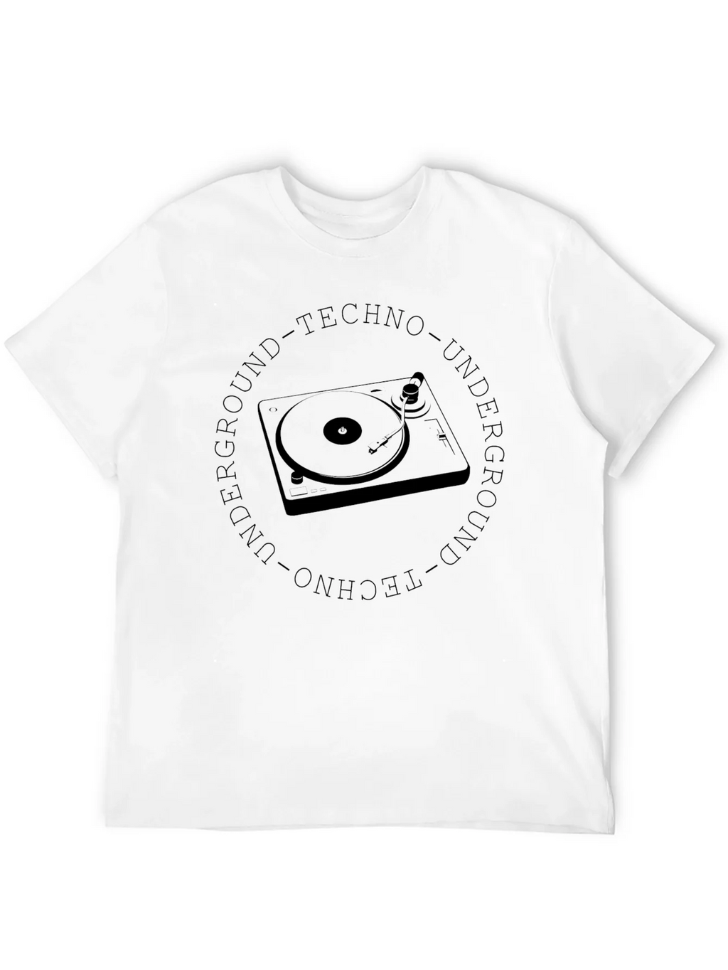 Underground Techno Turntable Black T-Shirt product image 11