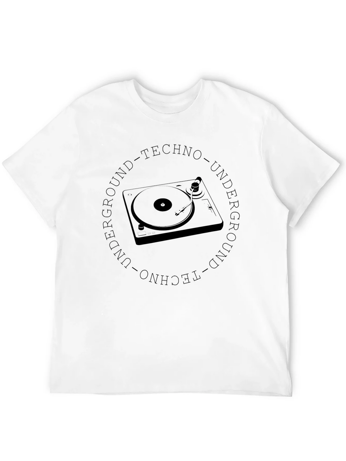 Underground Techno Turntable Black T-Shirt product image 11