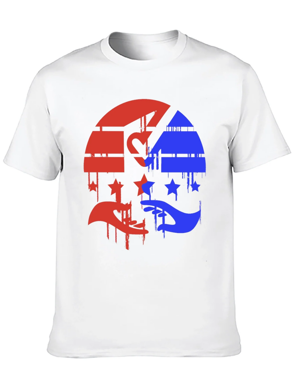 Red & Blue Graphic Tee - Abstract Design product image 9