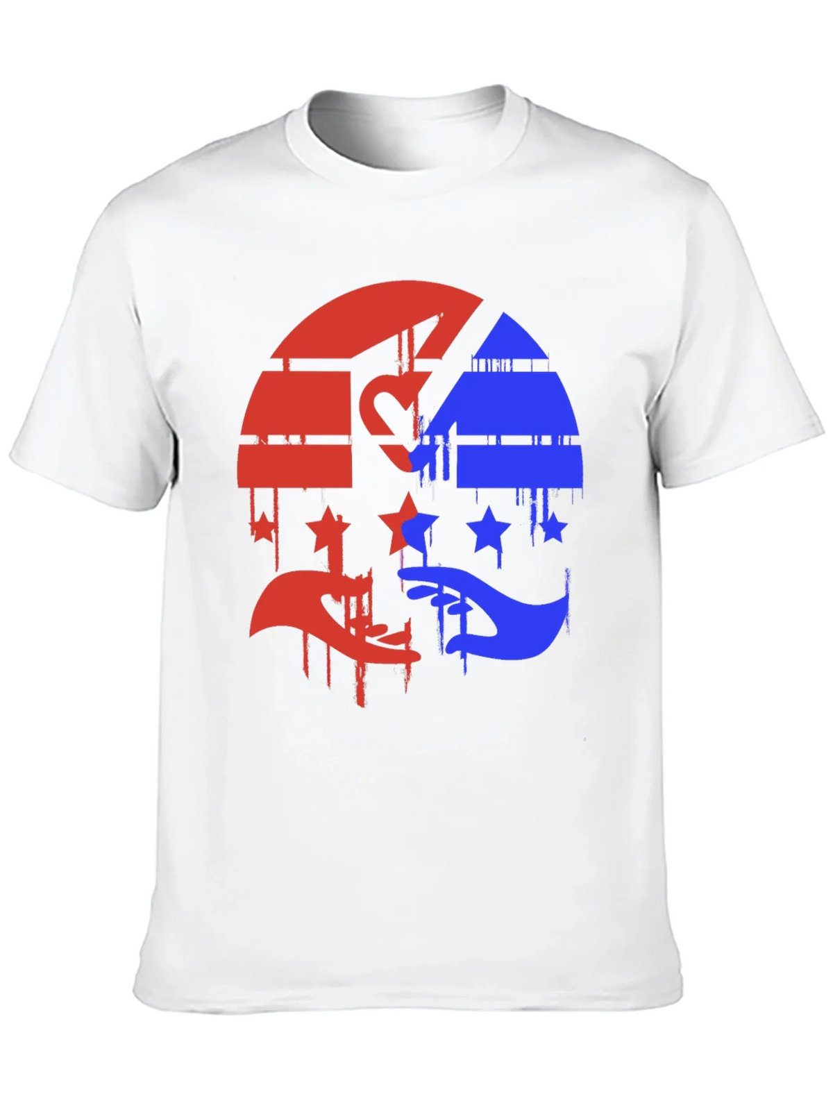 Red & Blue Graphic Tee - Abstract Design product image 9