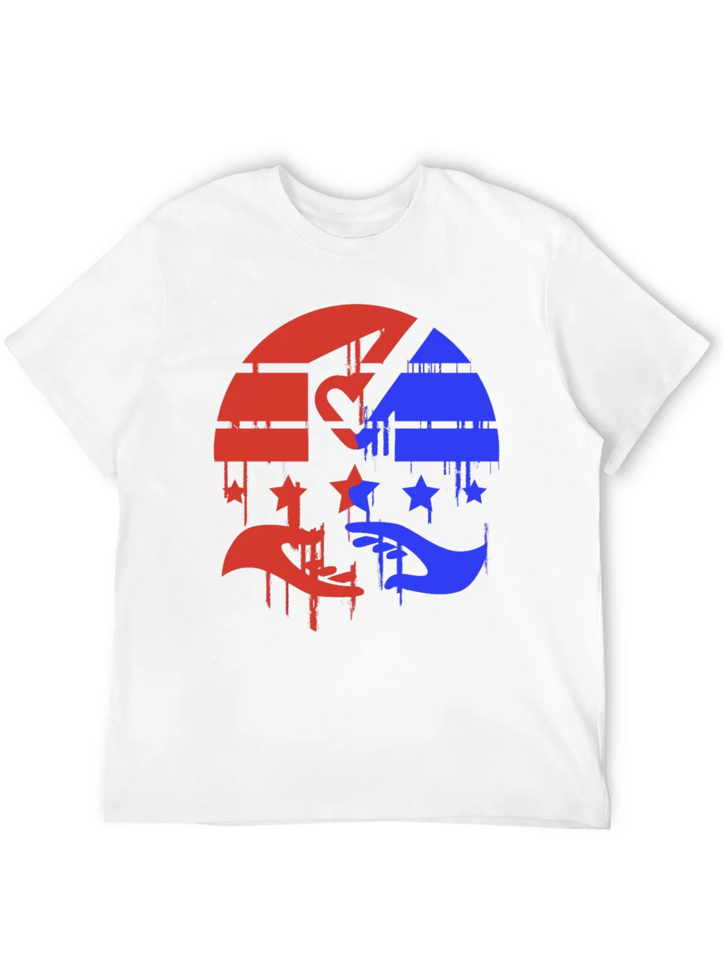 Red & Blue Graphic Tee - Abstract Design product image 11