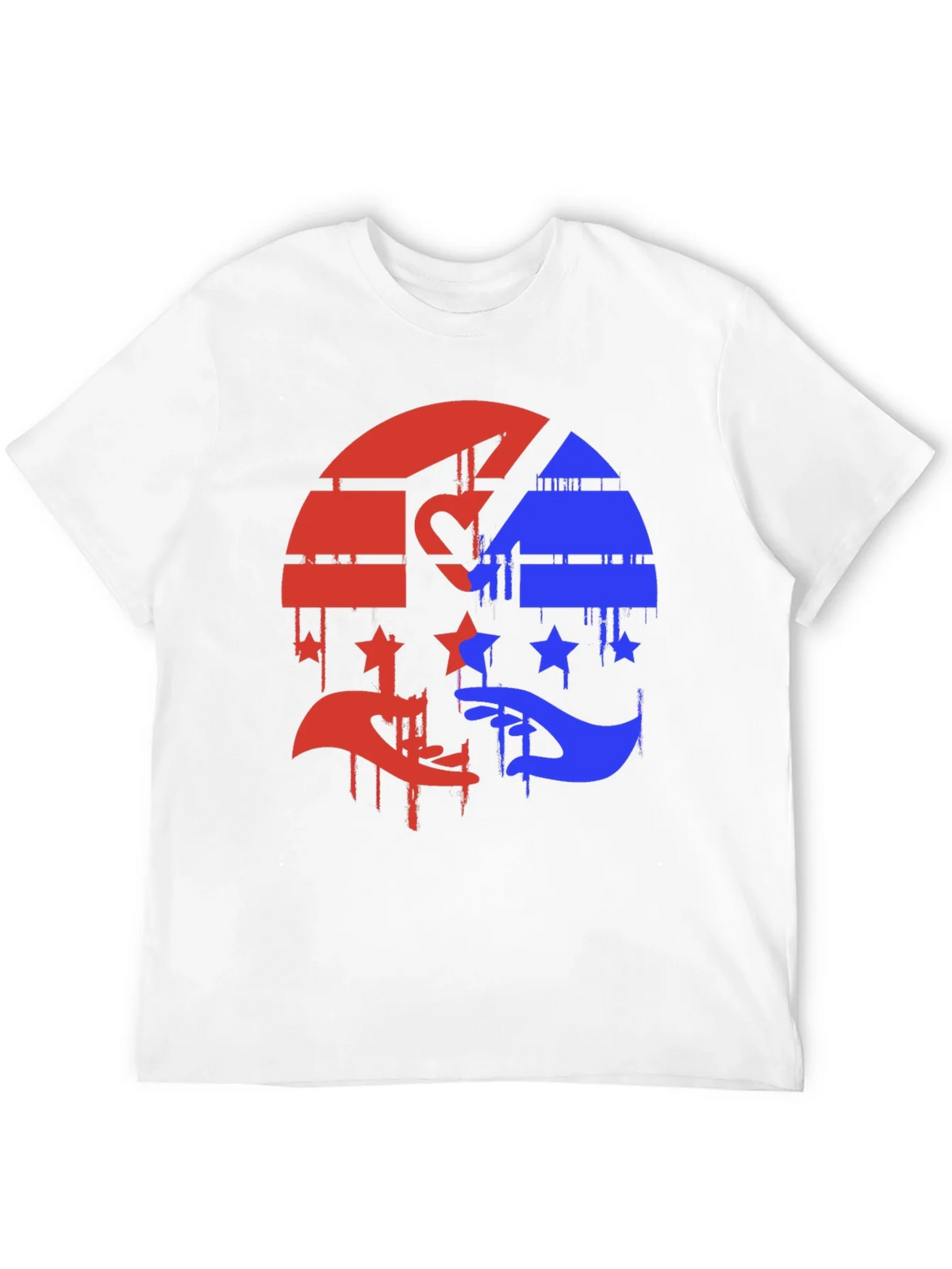 Red & Blue Graphic Tee - Abstract Design product image 11