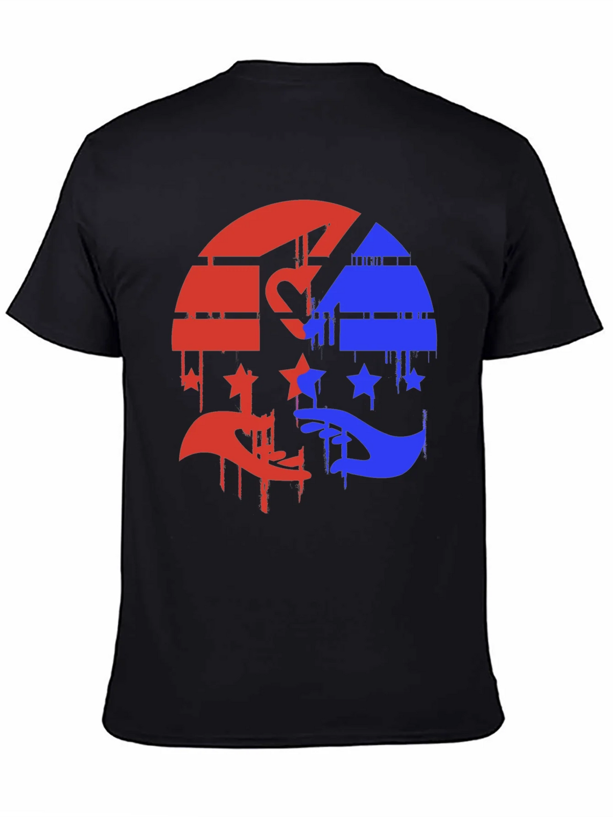 Red & Blue Graphic Tee - Abstract Design product image 4