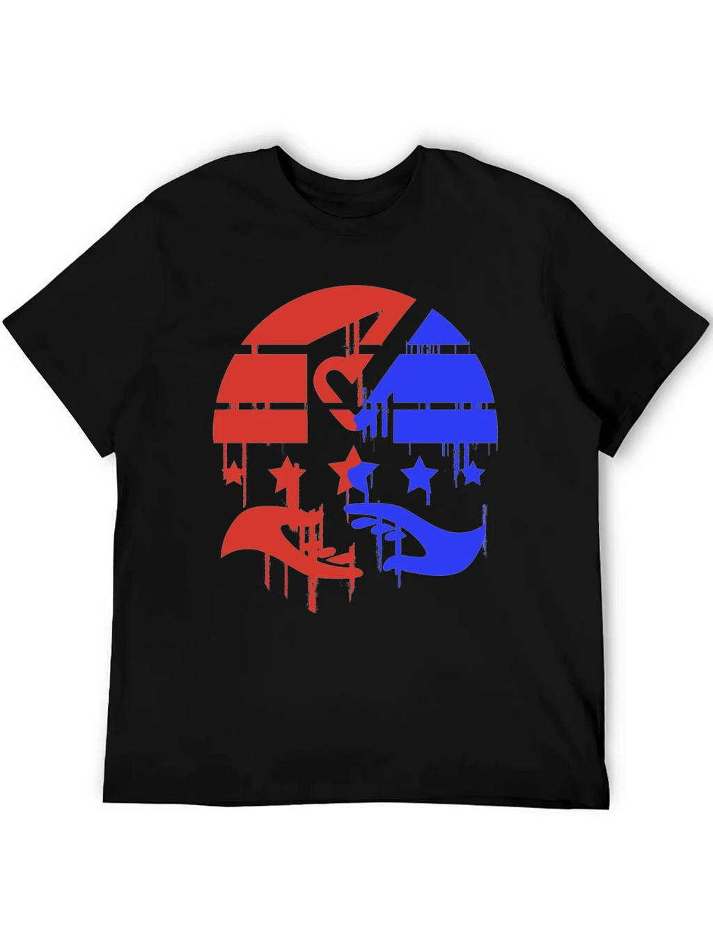 Red & Blue Graphic Tee - Abstract Design product image 5
