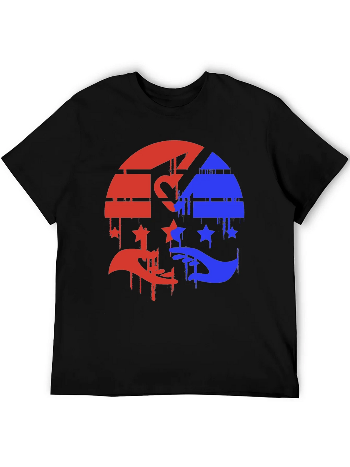 Red & Blue Graphic Tee - Abstract Design product image 5