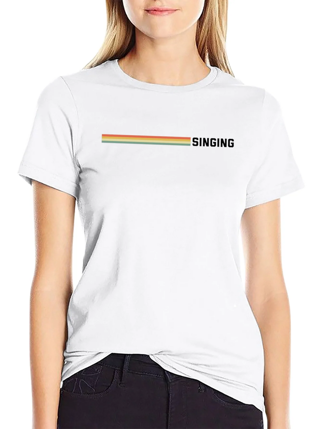 Retro Singing T-Shirt - Vintage Stripe Design product image 8
