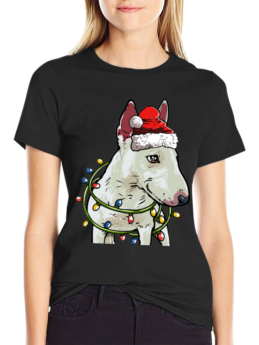 Festive Bull Terrier Christmas T-Shirt