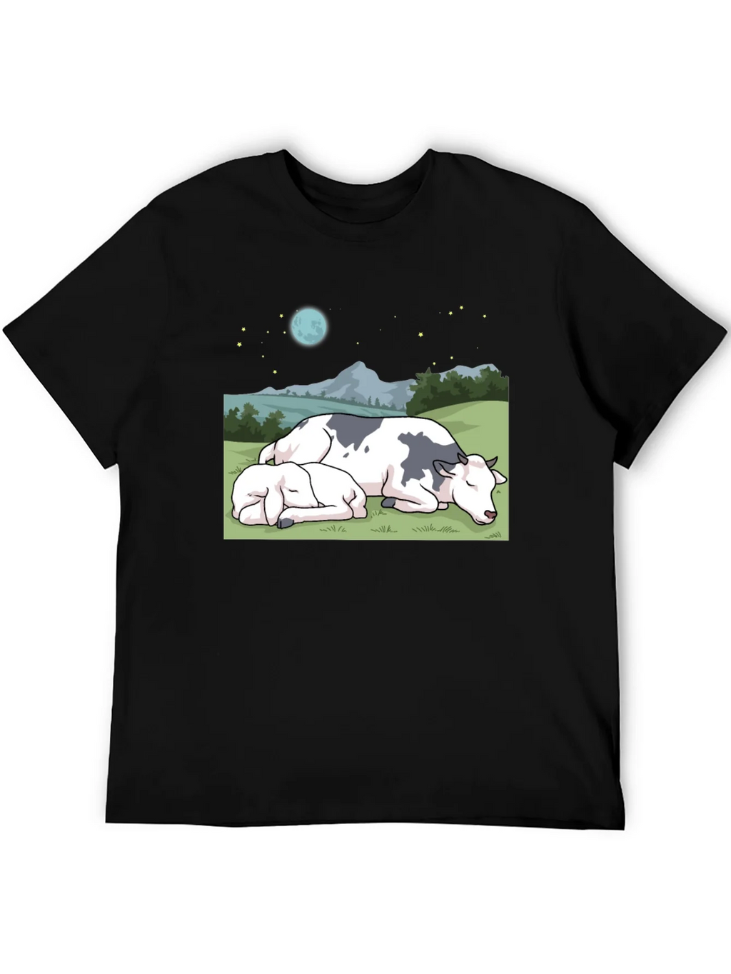 Cow & Calf Night Scene T-Shirt product image 5