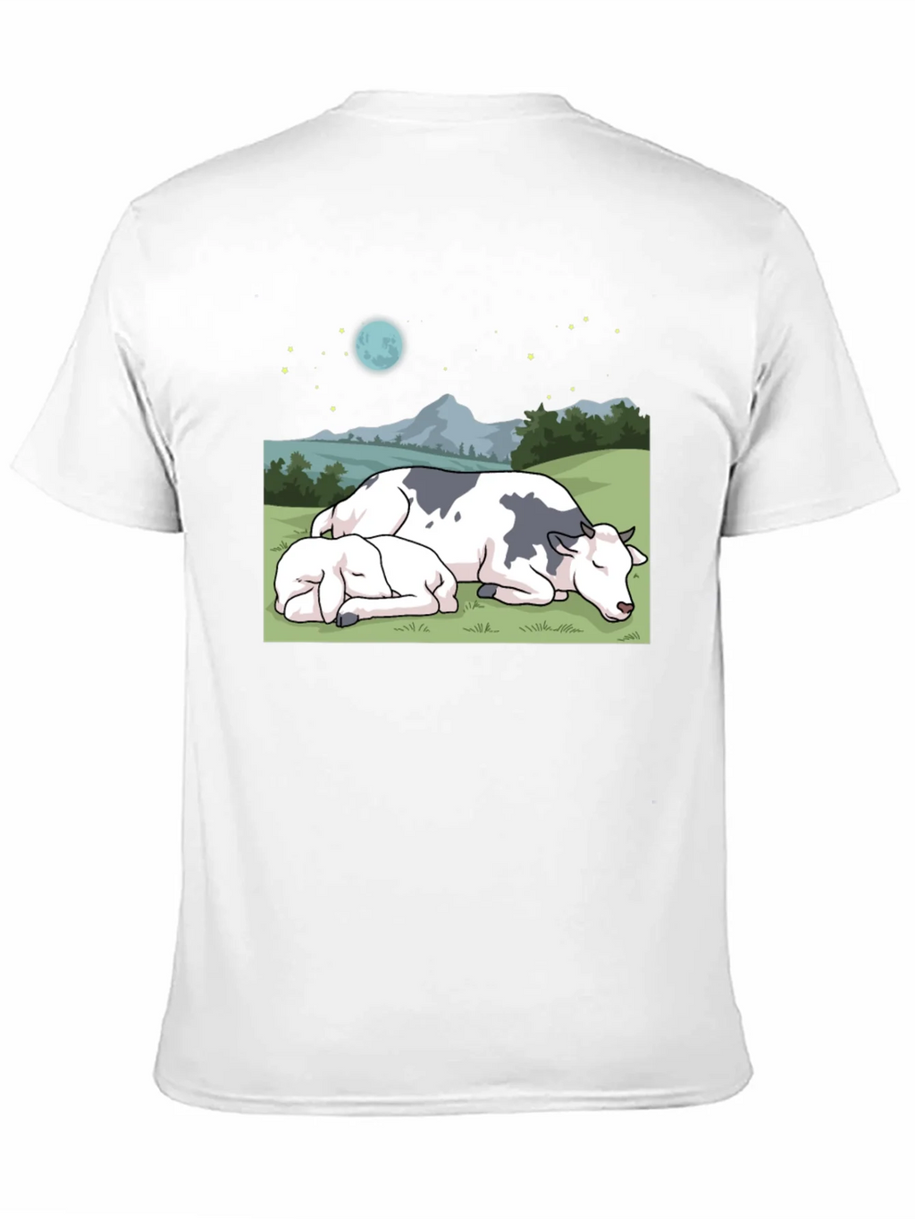 Cow & Calf Night Scene T-Shirt product image 10