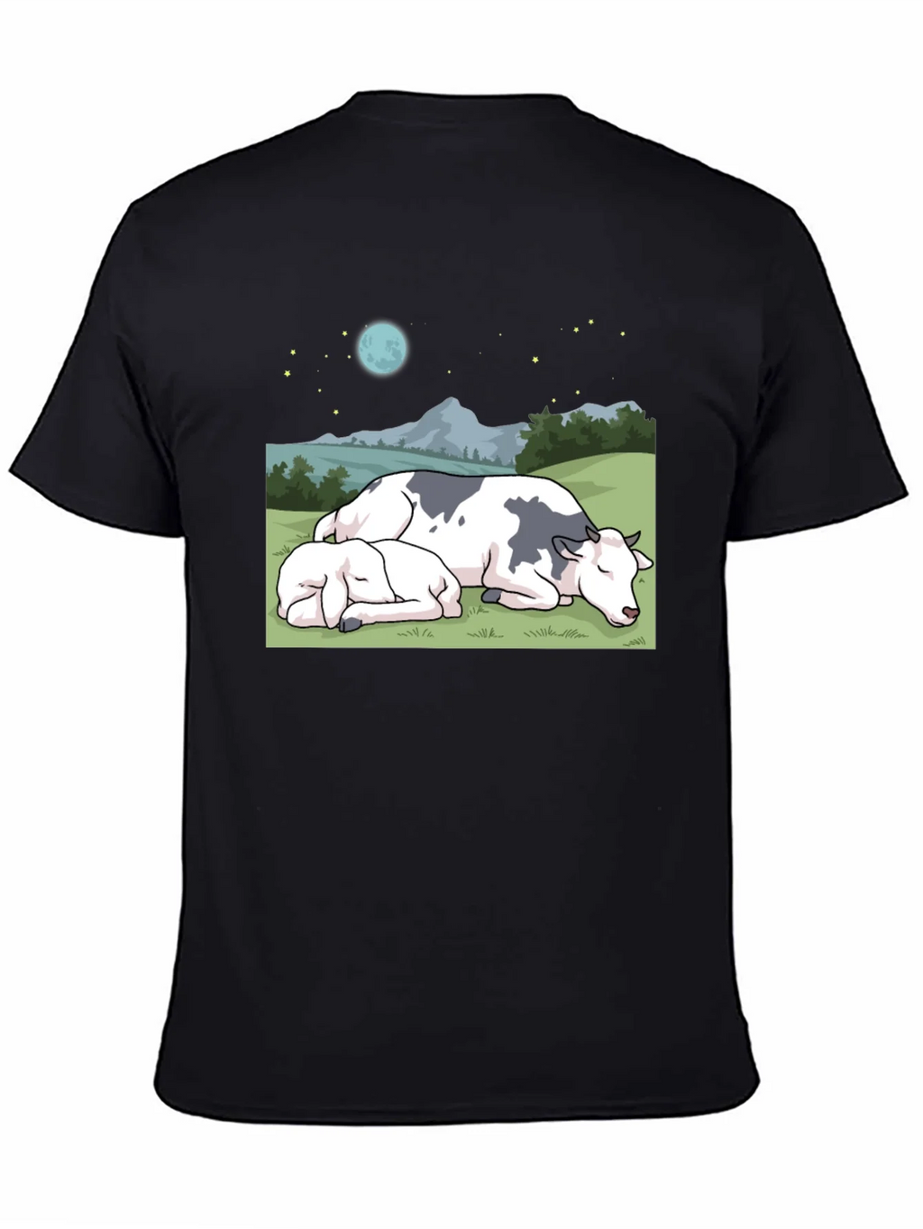 Cow & Calf Night Scene T-Shirt product image 4