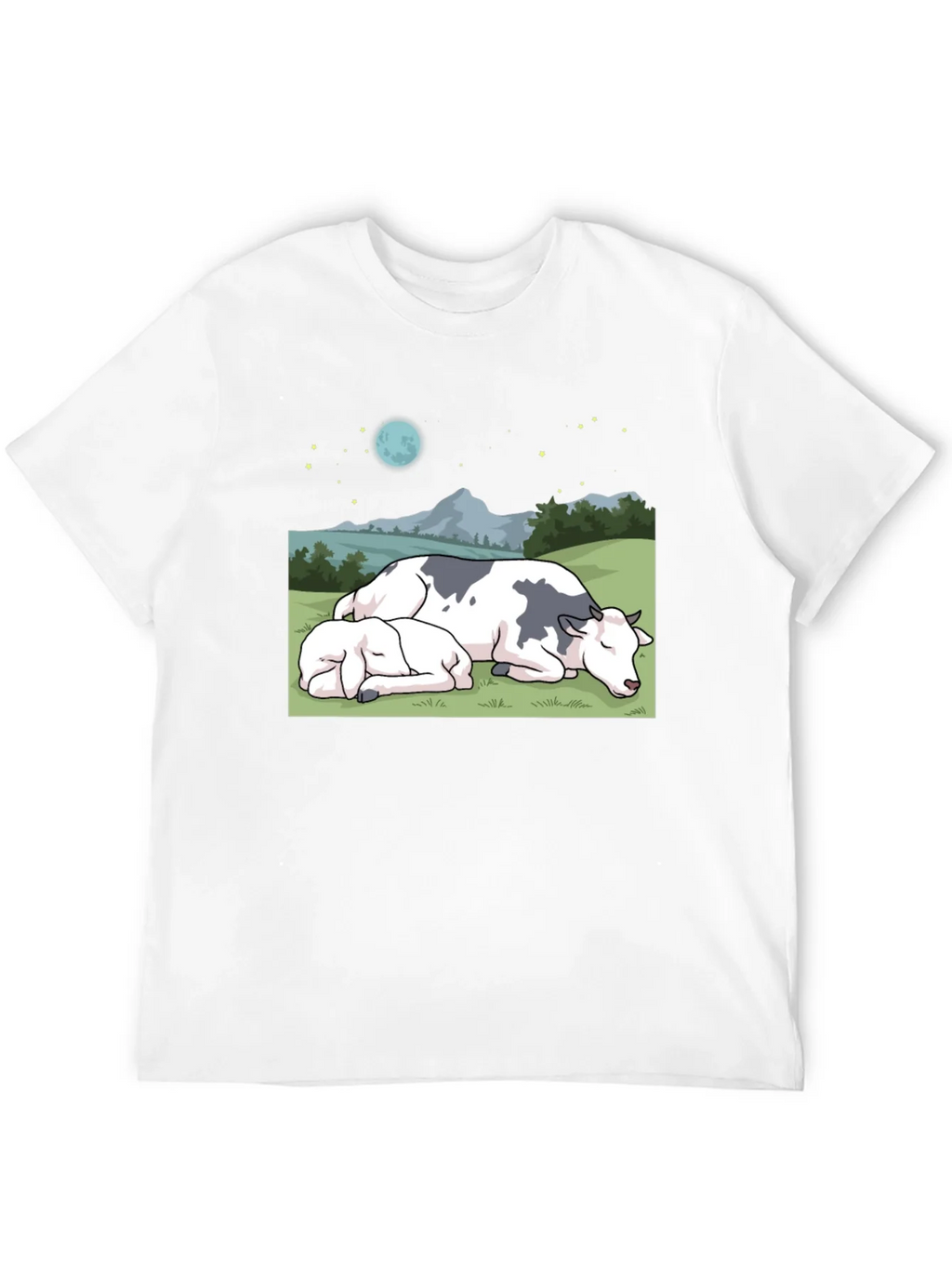 Cow & Calf Night Scene T-Shirt product image 11