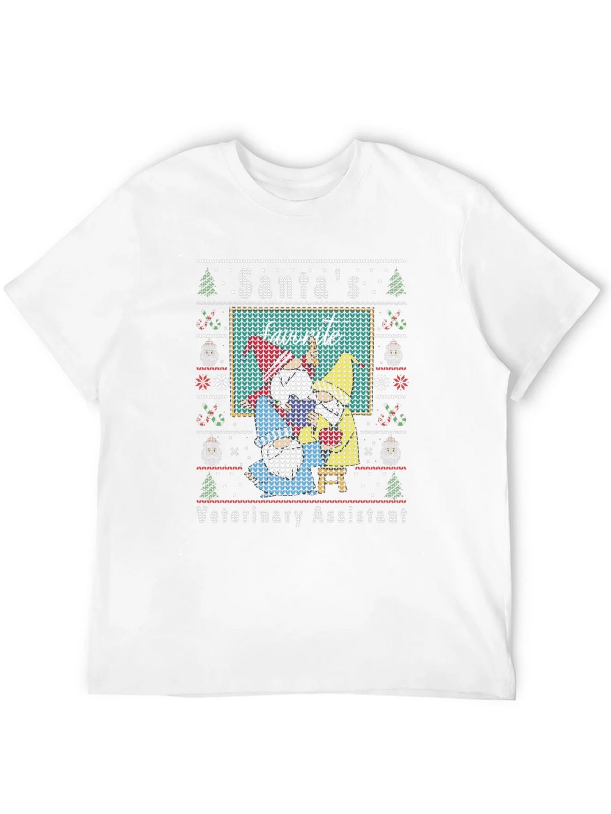 Santas Favorite Veterinary Assistant Christmas T-Shirt product image 11
