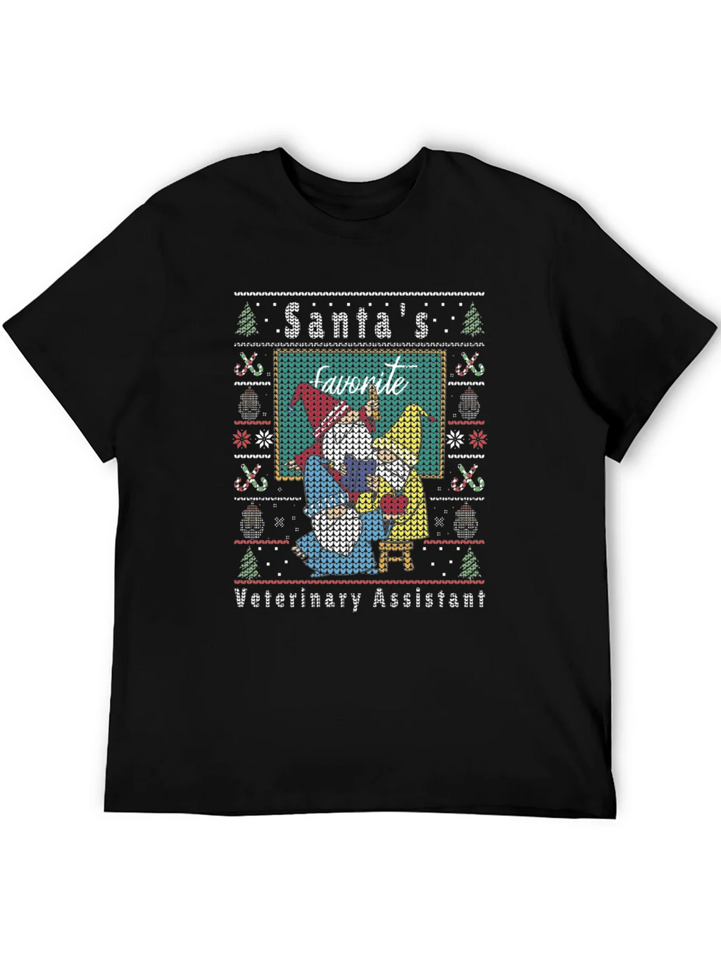 Santas Favorite Veterinary Assistant Christmas T-Shirt product image 5
