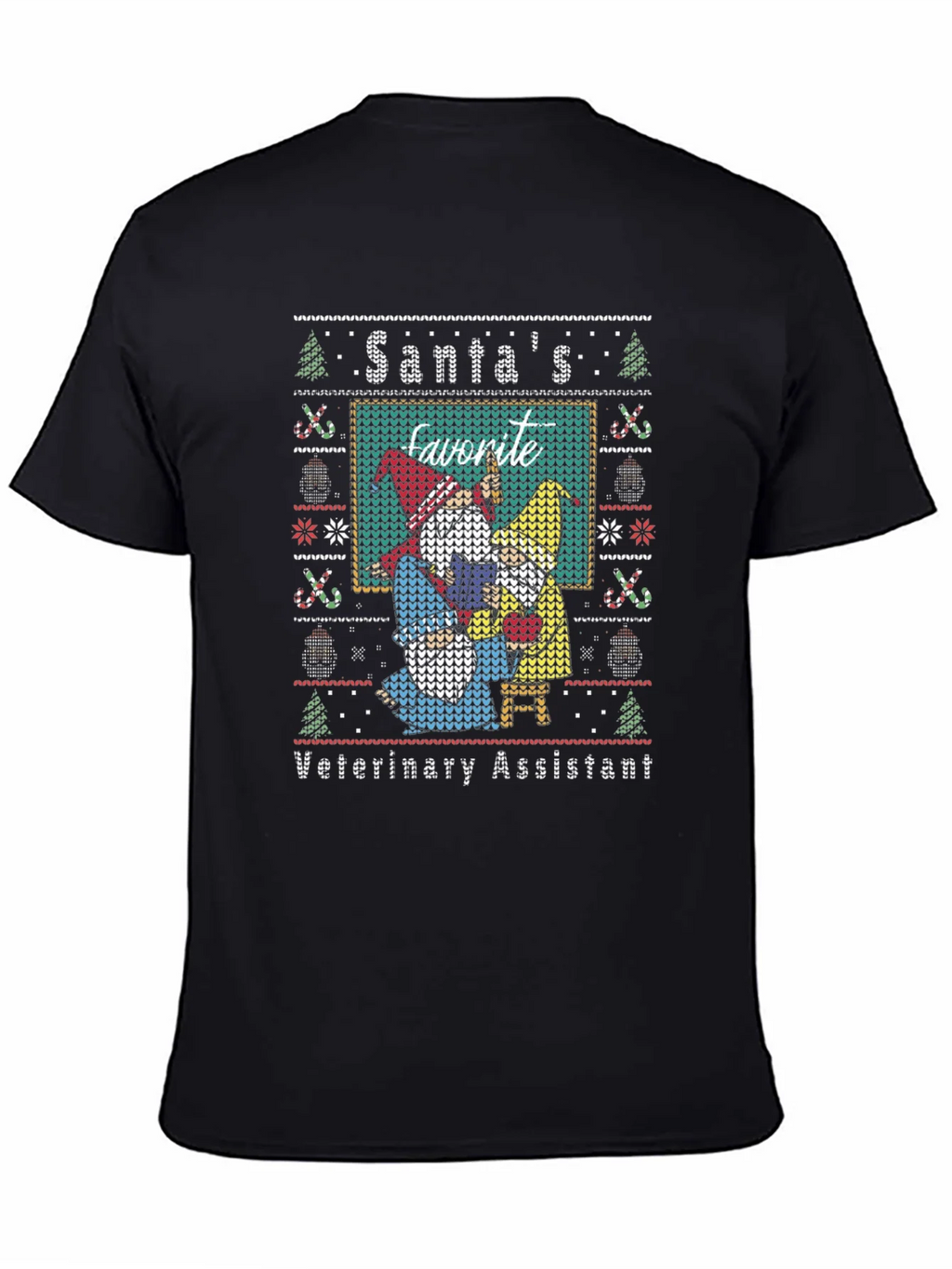 Santas Favorite Veterinary Assistant Christmas T-Shirt product image 4