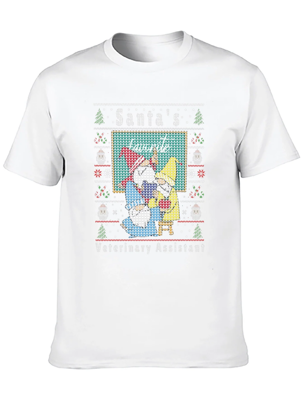 Santas Favorite Veterinary Assistant Christmas T-Shirt product image 9