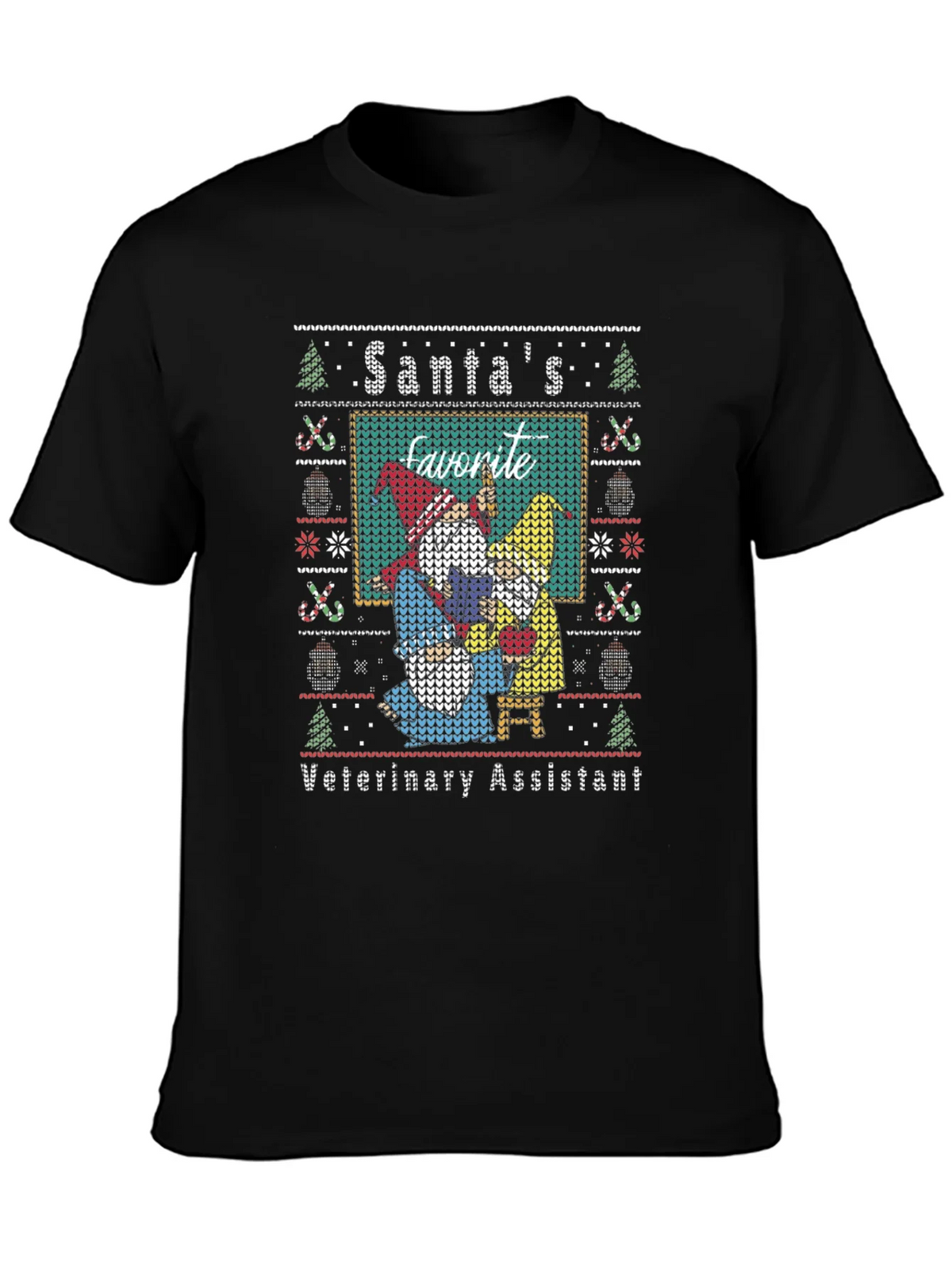 Santas Favorite Veterinary Assistant Christmas T-Shirt product image 3