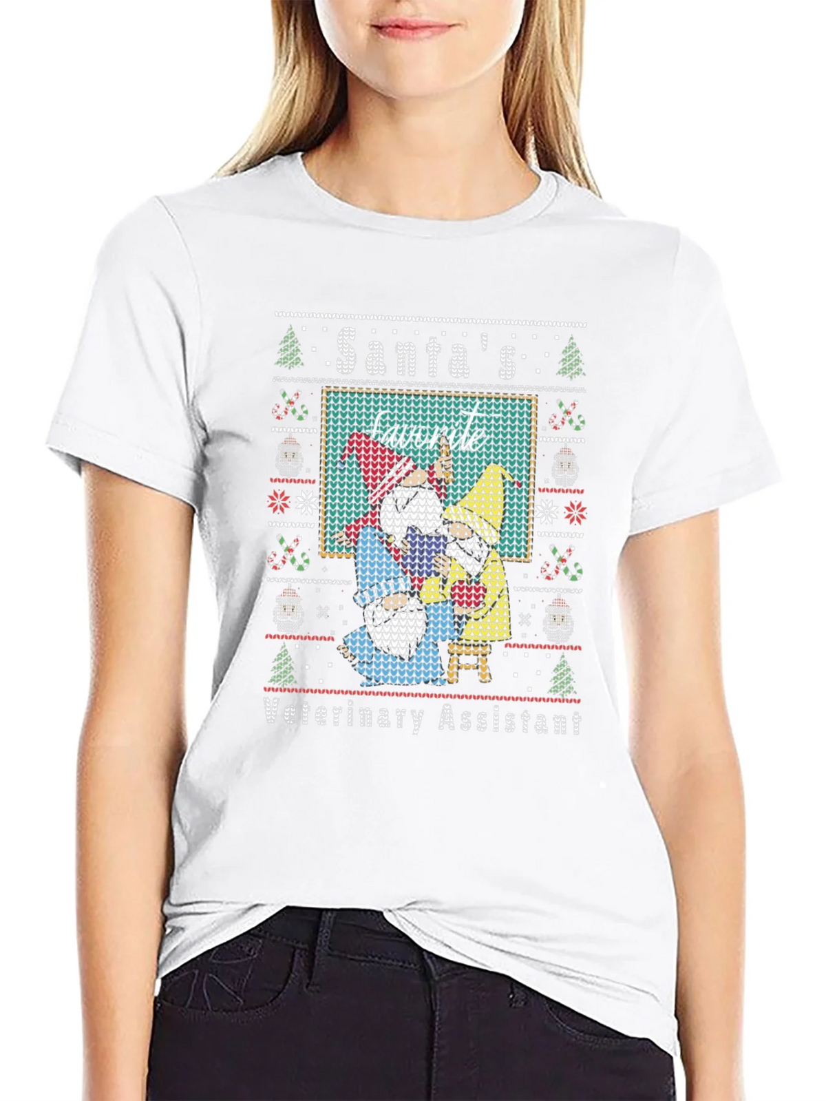 Santas Favorite Veterinary Assistant Christmas T-Shirt product image 8