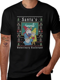 Santas Favorite Veterinary Assistant Christmas T-Shirt product image 1