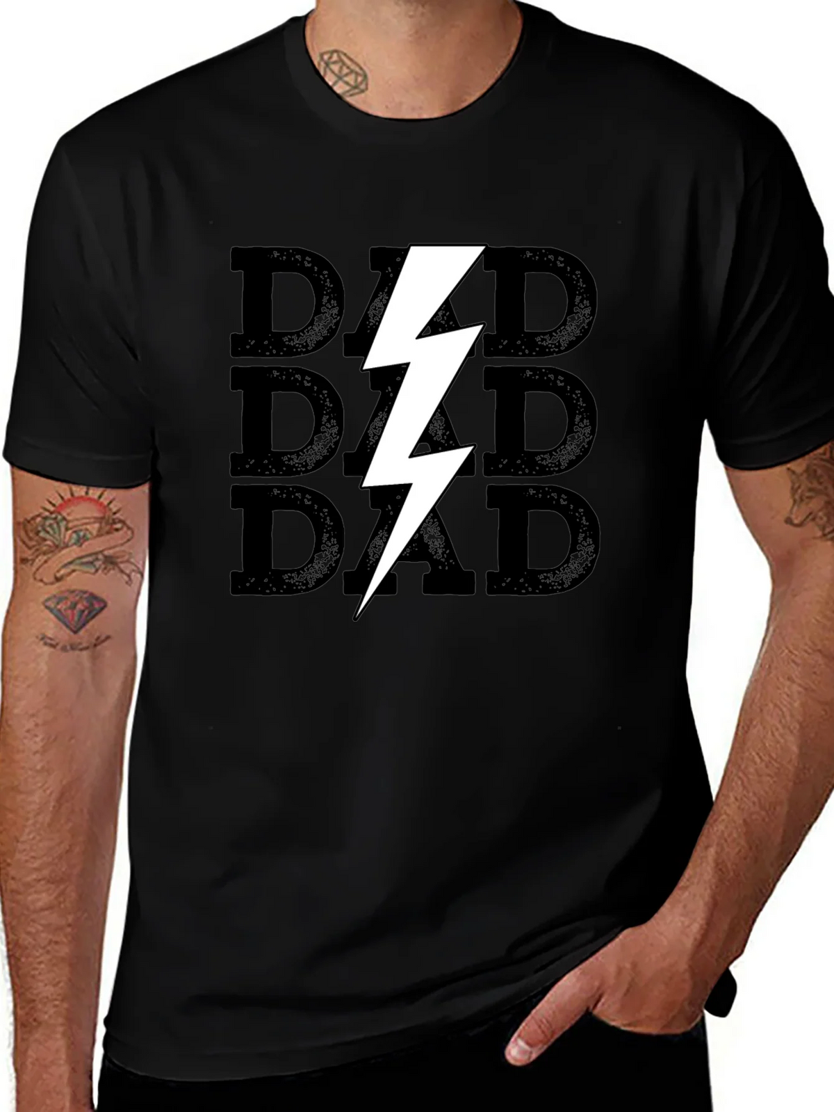 Dad Lightning Bolt Graphic T-Shirt product image 1